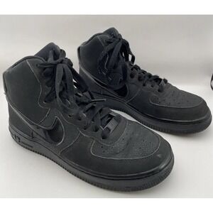 Nike Air Force 1 High "Triple Black"  Size 5Y 653998 001